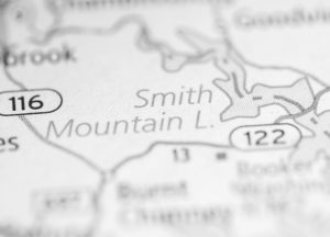 Photo of a map of Smith Mountain Lake